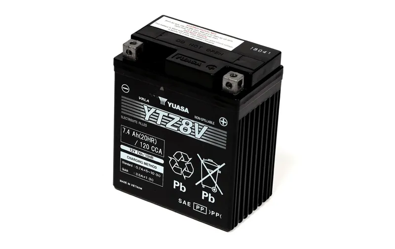 YUASA Motorradbatterie AGM 12V/7.4Ah/120A