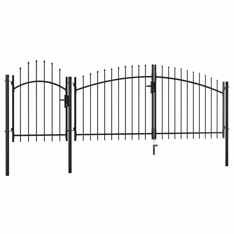 Gartentor Woerden Stahl 1,25 x 4 m nero