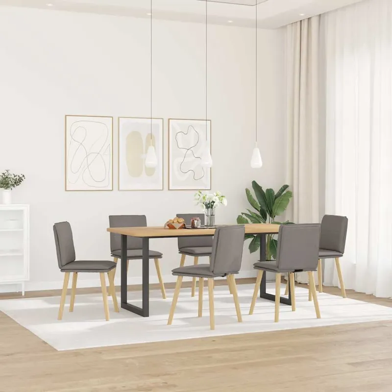 Esszimmerstühle 6 Stk. Taupe tessuto