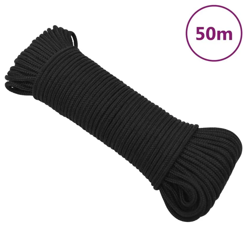 Bootsseil nero 3 mm 50 m Polypropylen