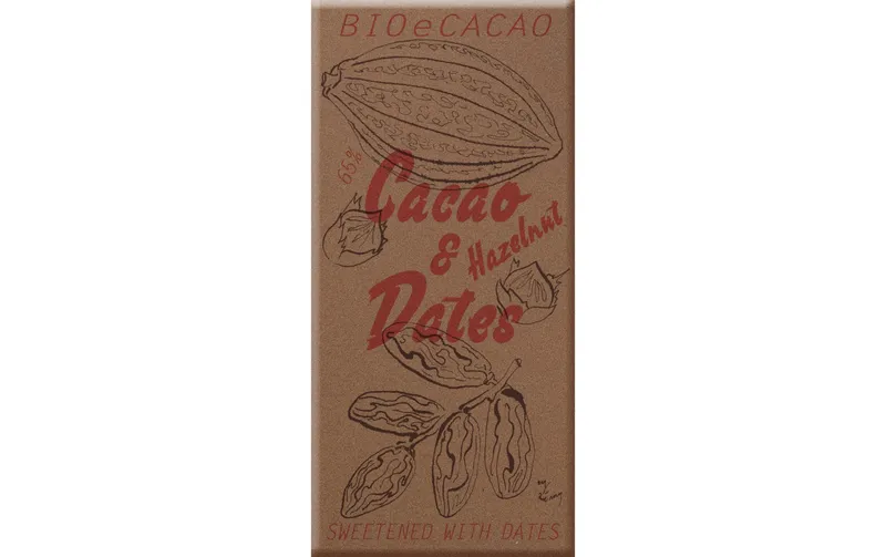 BioeCacao Dattelschokolade Hazelnut 65% 90 g