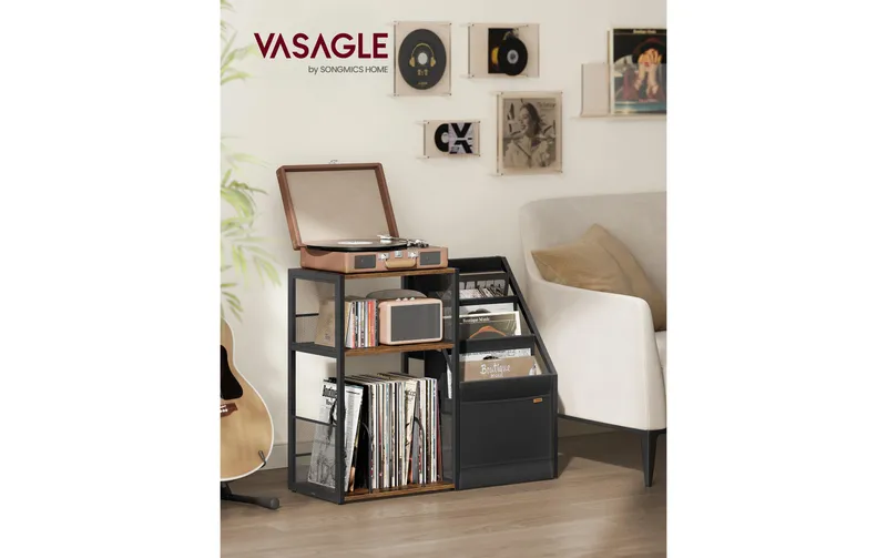 VASAGLE Beistelltisch 81 x 68 cm, Braun