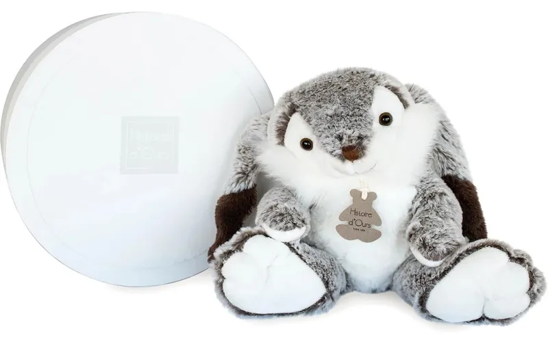 DouDou et compagnie Plüsch Hase Marius weich avec Geschenkbox 30 cm