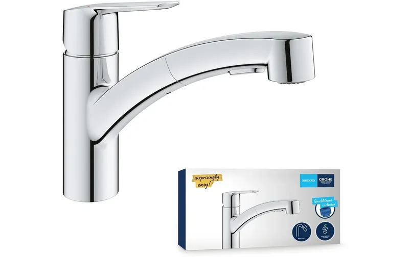 GROHE Küchenarmatur Start 3/8", Messing, herausziehbar