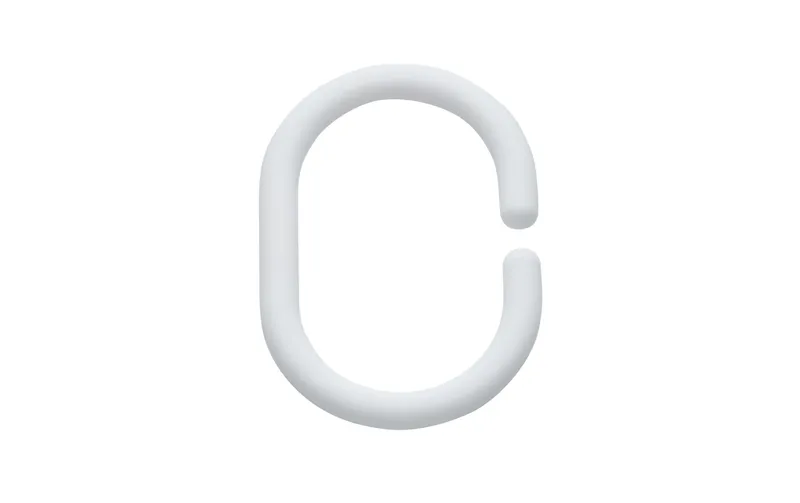 diaqua® Duschvorhanghaken Basic 12 pezzi, bianco