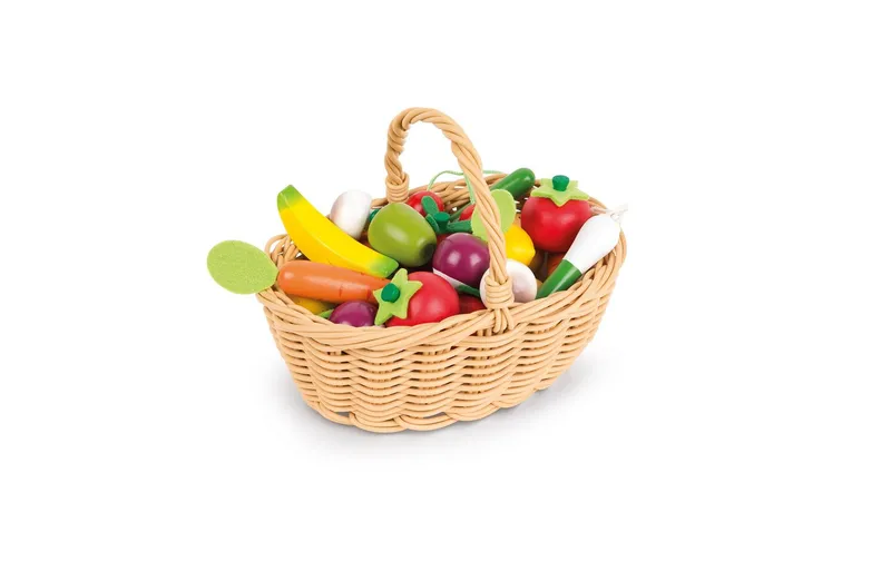 Janod Spiel-Lebensmittel Obst- e Gemüsekorb 24-teilig
