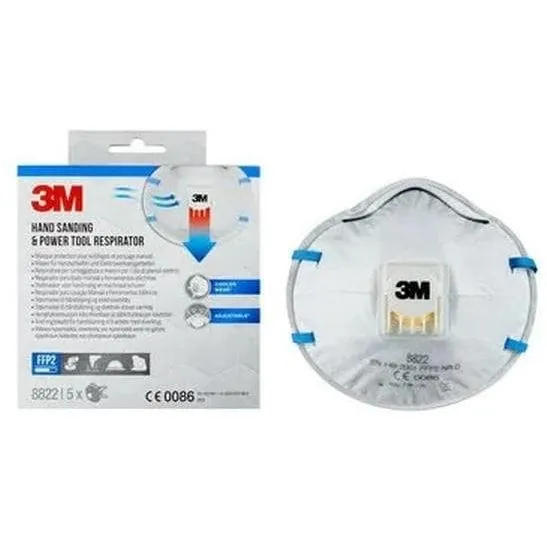 3M Atemschutzmaske Cool Flow 8822 avec Ventil, 5er-Packung
