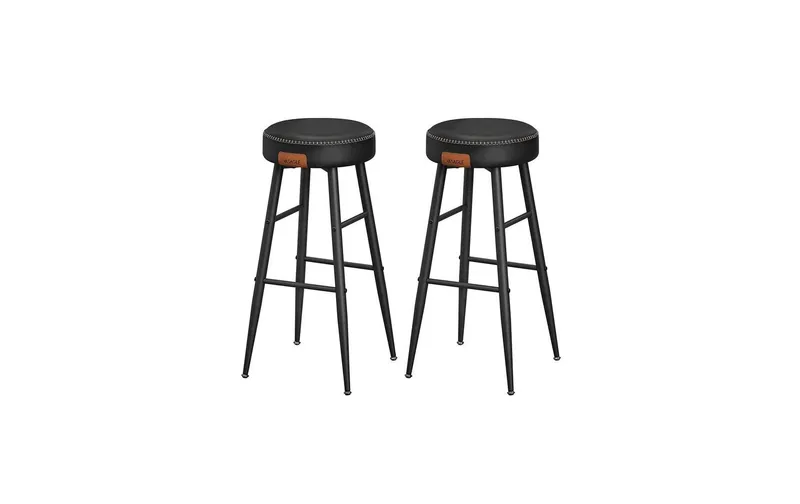 VASAGLE Barhocker 2 pieces 51.6 x 76.2 cm, black