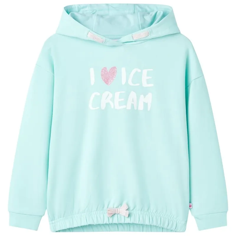 Sweat à capuche pour enfants aqua clair 104