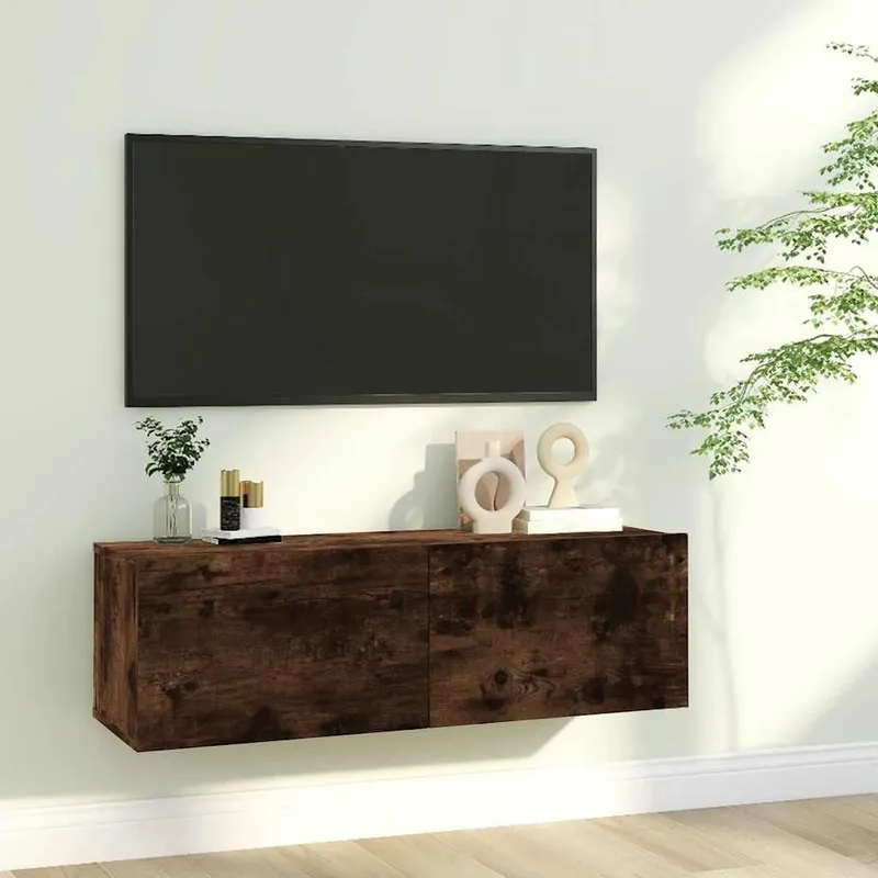 TV-Wandschrank Räuchereiche 100x30x30 cm derivato del legno