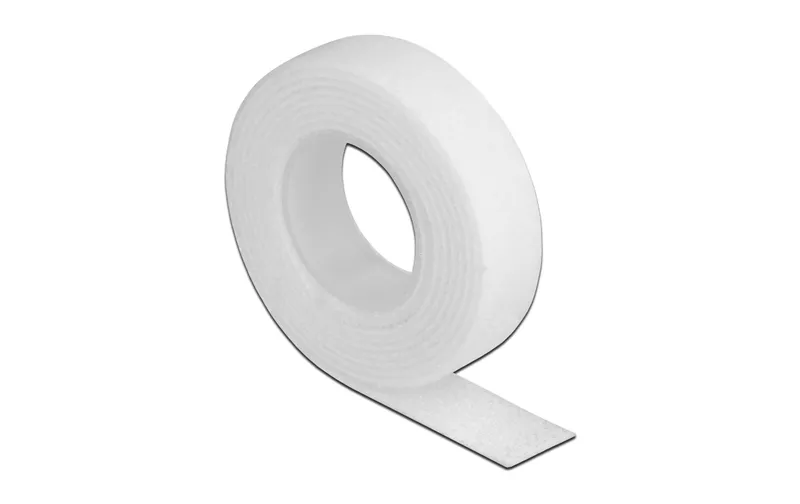 Delock Klettband 1 m x 13 mm Weiss
