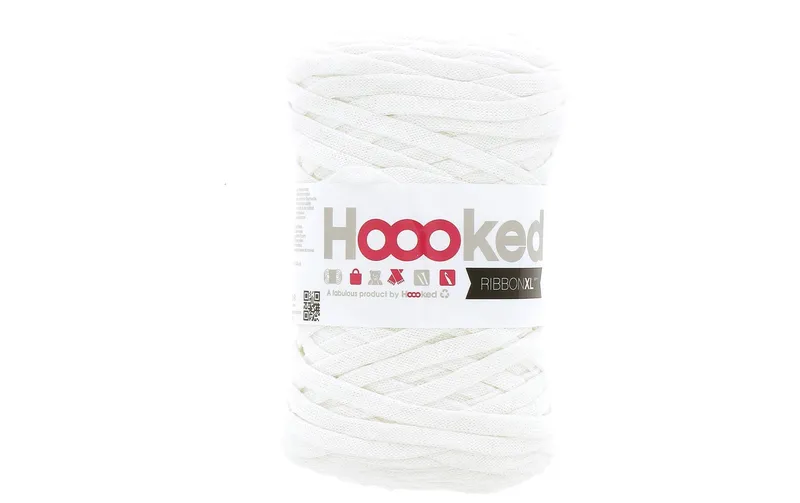 Hoooked Wolle Ribbon XL 250 g, white
