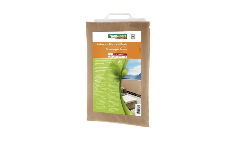 Windhager brise-vue Balkonbespannung Malta 0.9x5m, Kaki