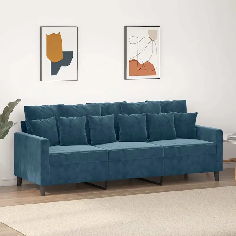 3-Sitzer-Sofa blu 180 cm Samt