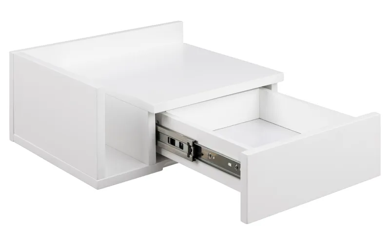 AC Design Nachttisch Ashlan 40 cm x 16.5 cm, white glanz