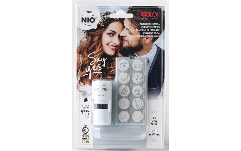 Colop Nio Stempelset Little Nio Set Hochzeit, 10-teilig