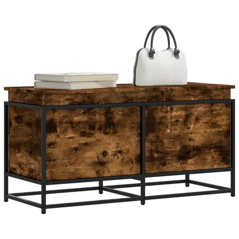 Aufbewahrungsbox con Deckel rovere affumicato 100x40x51,5 cm