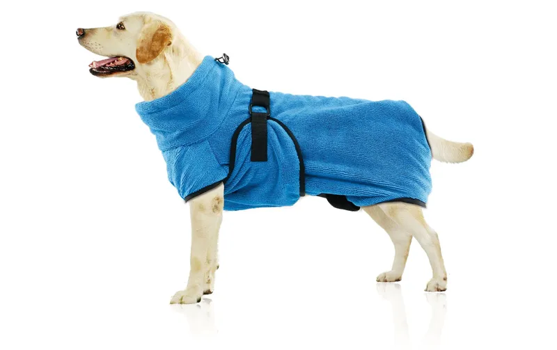 SwissPet Bademantel Wety, XL, 58 cm, blu