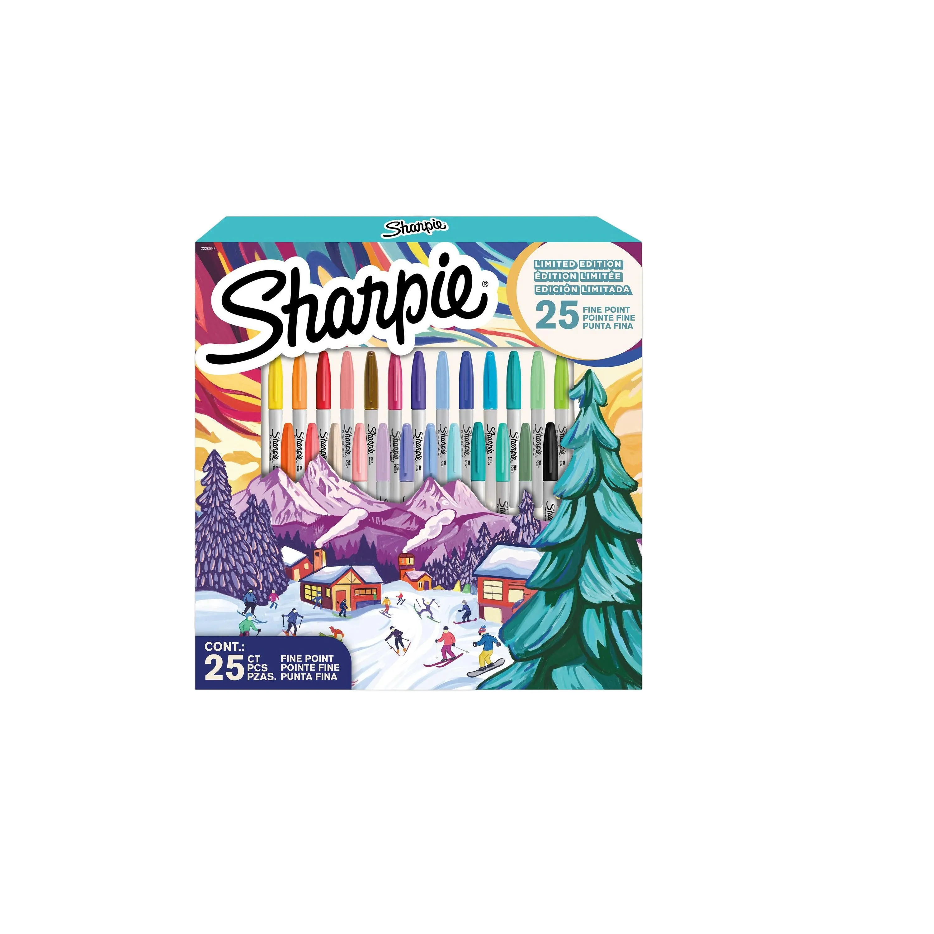 Sharpie Permanentmarker Holiday Pack Fein, Rundspitze, 25er