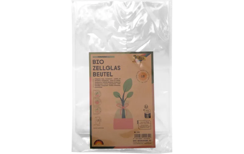 Folia Klarsichttüte Bio mit Boden 145 x 235 mm, 10 Stück