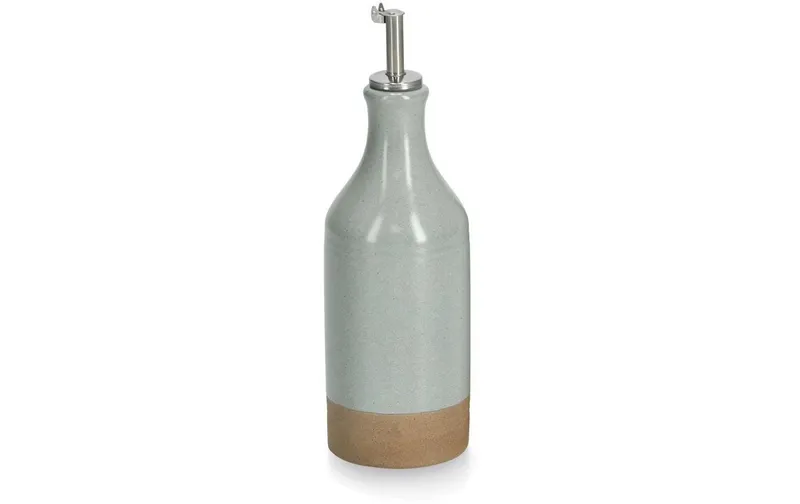 Zeller Present Essig- Ölflasche 420 ml Steingut Edelstahl 420 ml