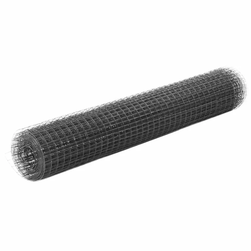 Drahtzaun Stahl mit PVC-Beschichtung 10x1 m grigio