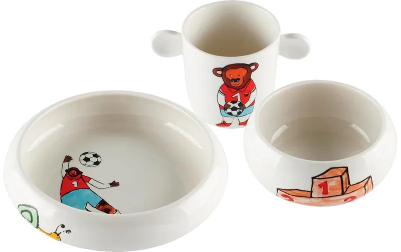 Lunasol Kindergeschirrset Ben 3-tlg, Weiss