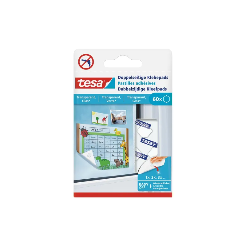 tesa Doppelseitige Klebepads 60 pieces