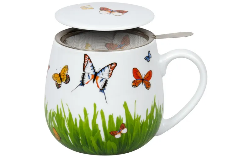 Könitz Teetasse Schmetterlingswiese 420 ml, 1 pièces, blanc