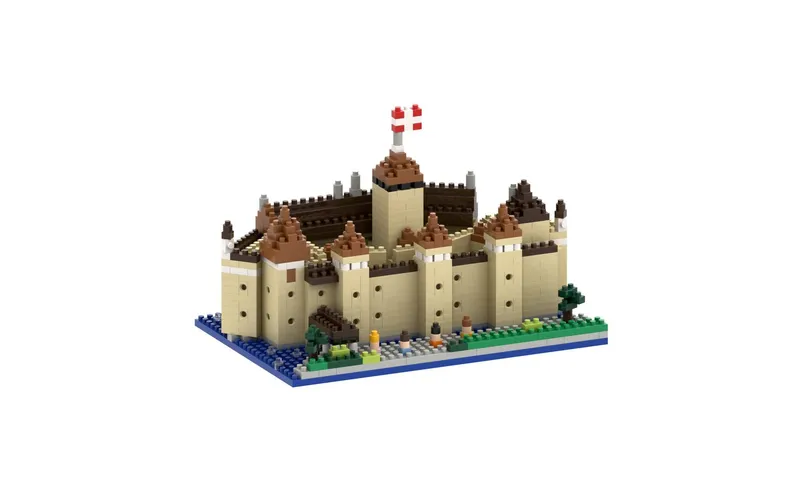 BRIXIES Bausteinmodell Schloss Chillon aus 824 Bausteinen
