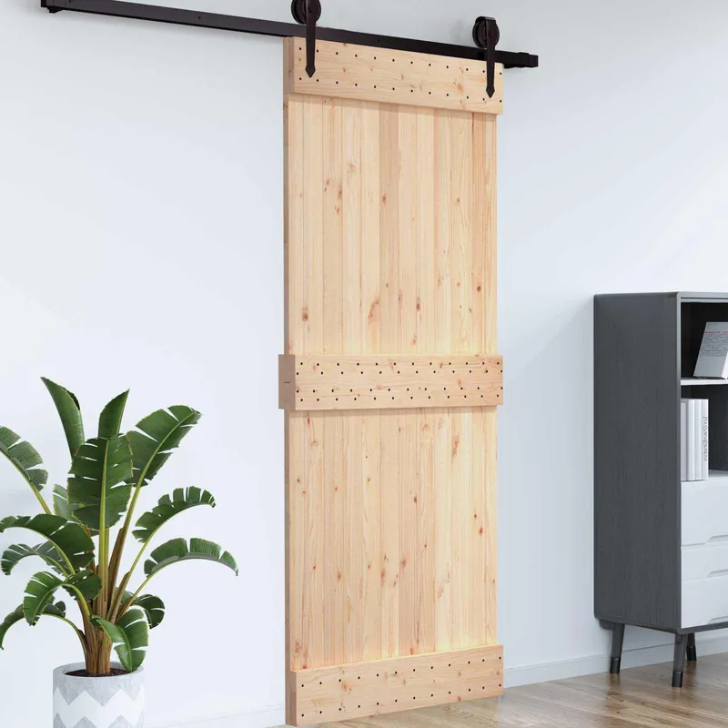 Tür NARVIK 100 x 210 cm Massivkiefer (Unbehandelt) Natur