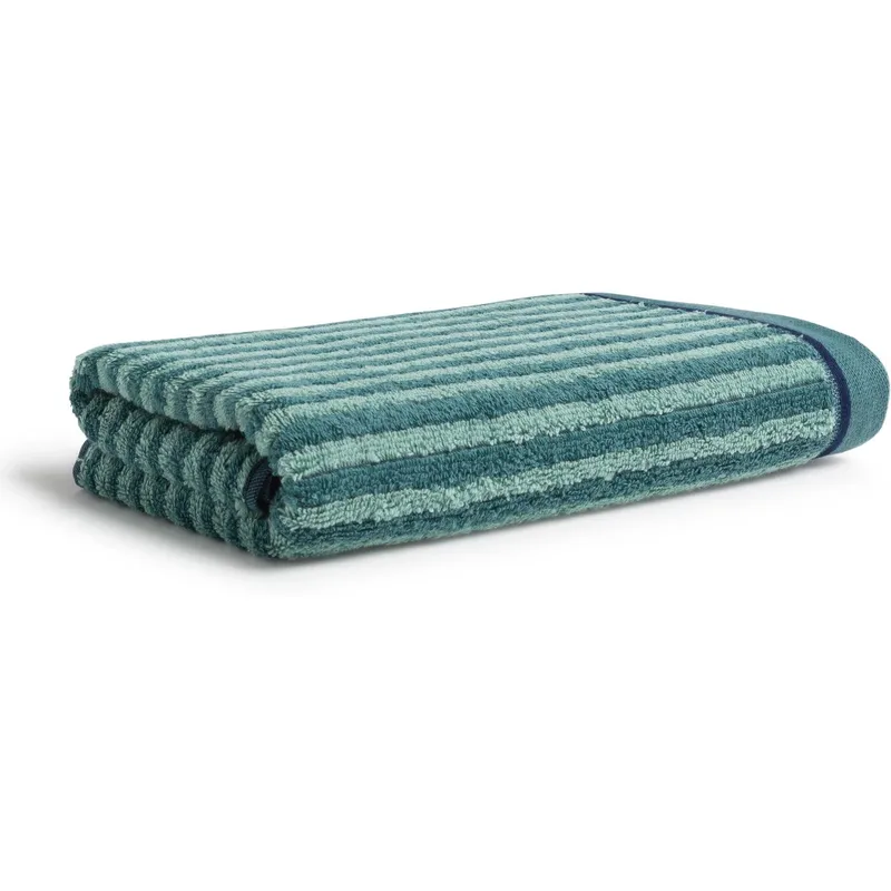 Möve Asciugamano da Bagno Forme Geometriche Mesh Strisce 67 x 140 cm, Cactus
