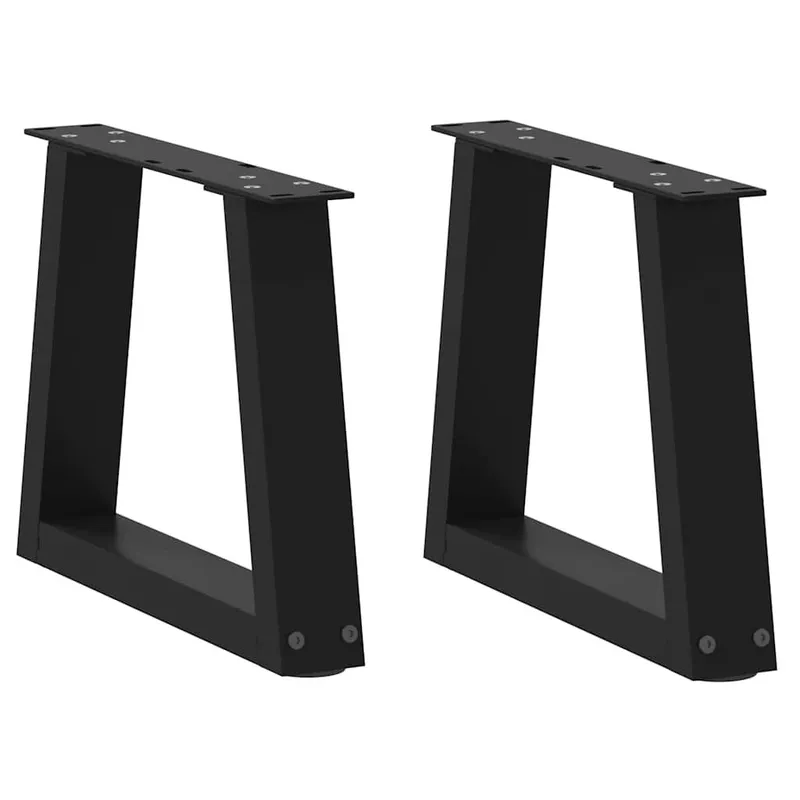 Couchtischbeine V-Form 2 pezzi nero 40x(30-31,3) cm Stahl