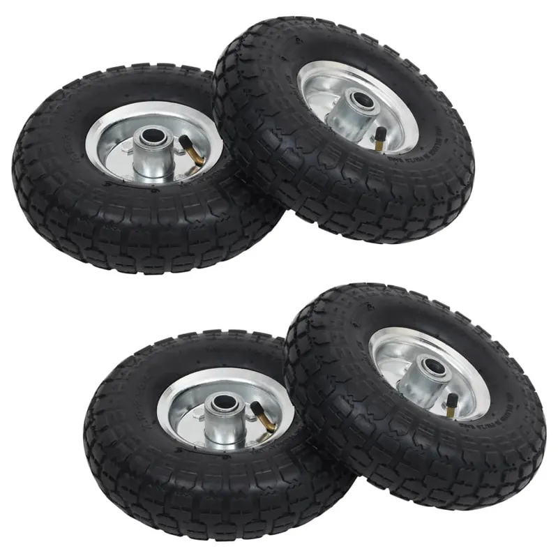 Roue de diable 4 pcs Caoutchouc 4.10/3.50-4 (260 x 83 mm)