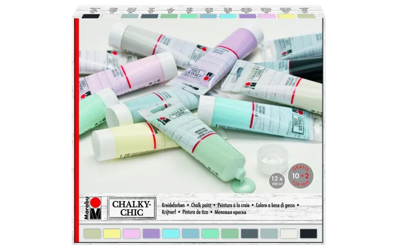 Marabu Kreidefarbe Chalky-Chic 100 ml, multicolore