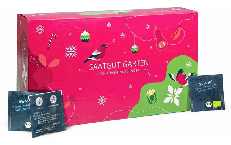 XMAS Saatgut Adventskalender Garten 24 pezzi