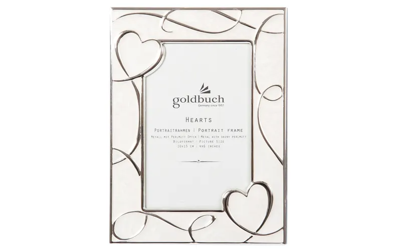 Goldbuch Bilderrahmen Hearts Silber, 10 x 15 cm