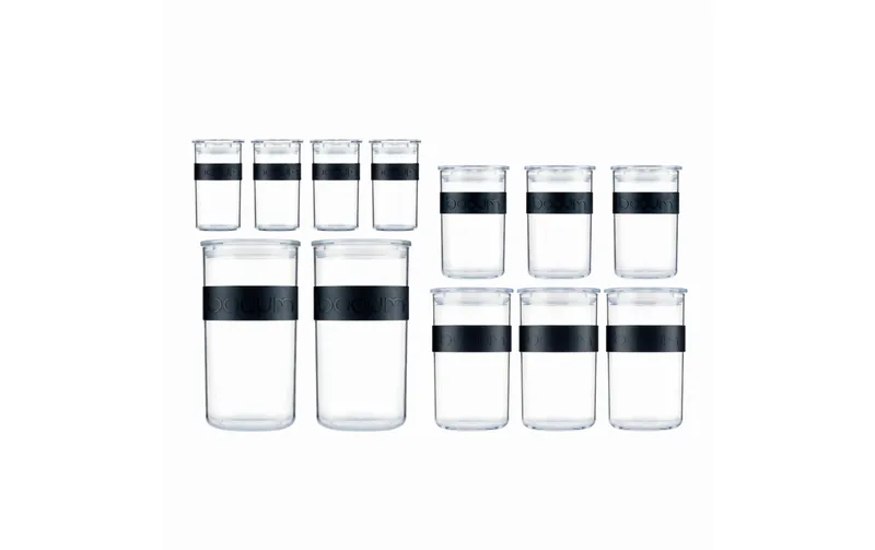Bodum Vorratsglas Presso 12 pieces, 0.25 l/0.6 l/1 l/2 l