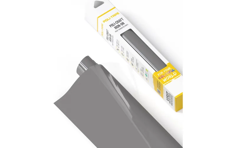 Poli-Tape Aufbügelfolie Poli-Flex turbo, 30.5 x 122 cm, grigio