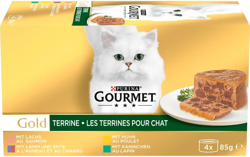 Purina Gourmet Nassfutter Gold Terrine 4 x 85 g