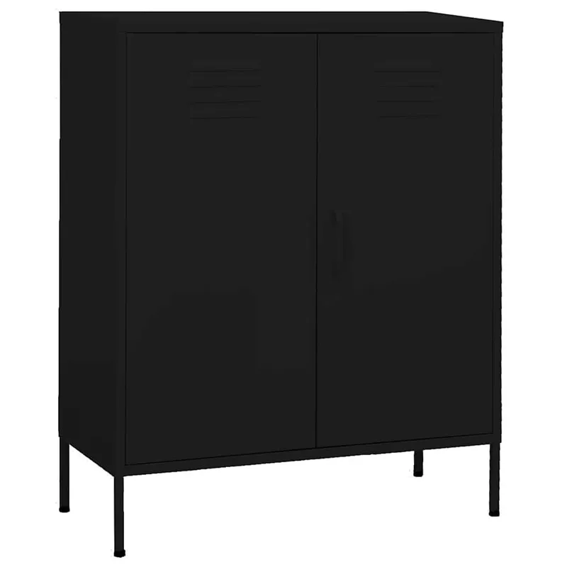 Lagerschrank nero 80x35x101,5 cm Stahl