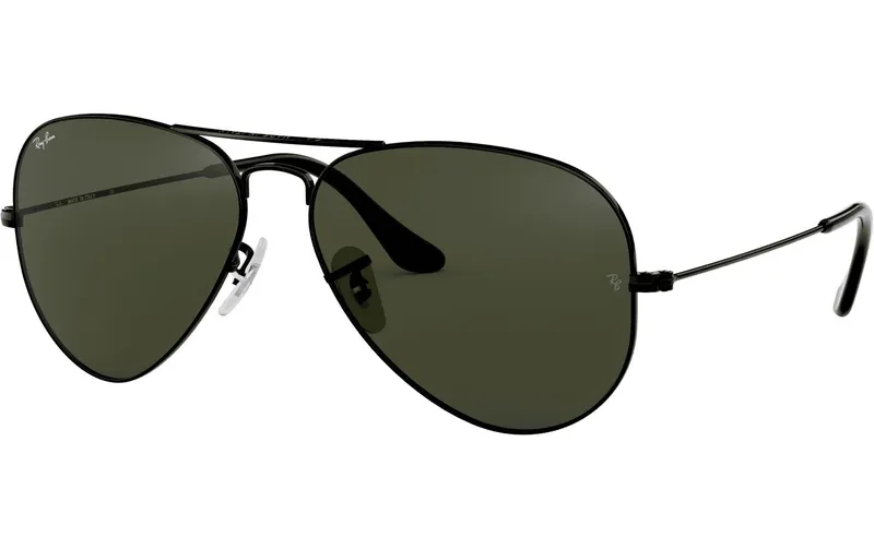 Ray-Ban Sonnenbrille Aviator Large Metal Black, Pilot grigio-verde