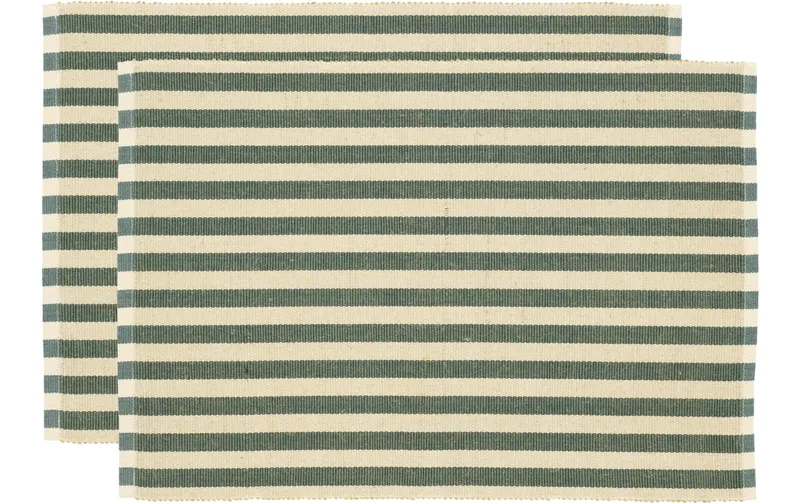 Södahl Tischset Statement Stripe 48 cm x 33 cm, 2 pièces, vert/Beige