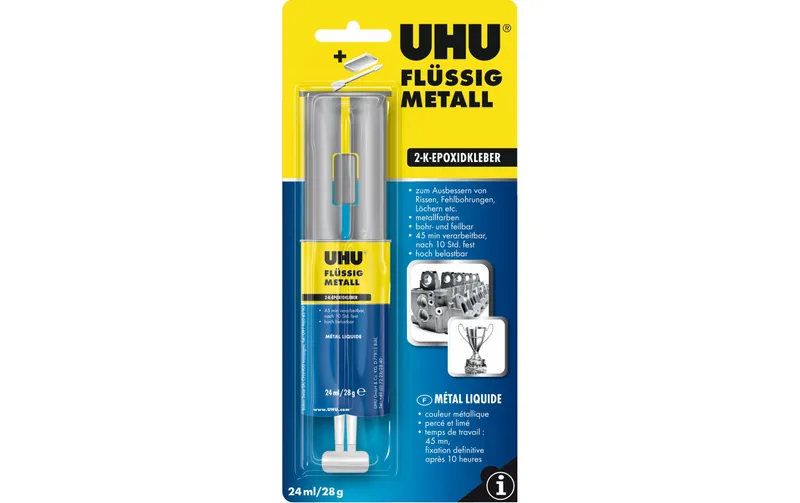 UHU Zweikomponentenkleber Flüssigmetall 28 g