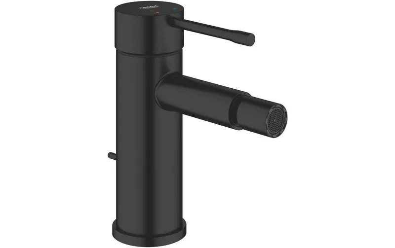 GROHE Essence New Bidetmischer Mattschwarz mit Ablaufgarnitur