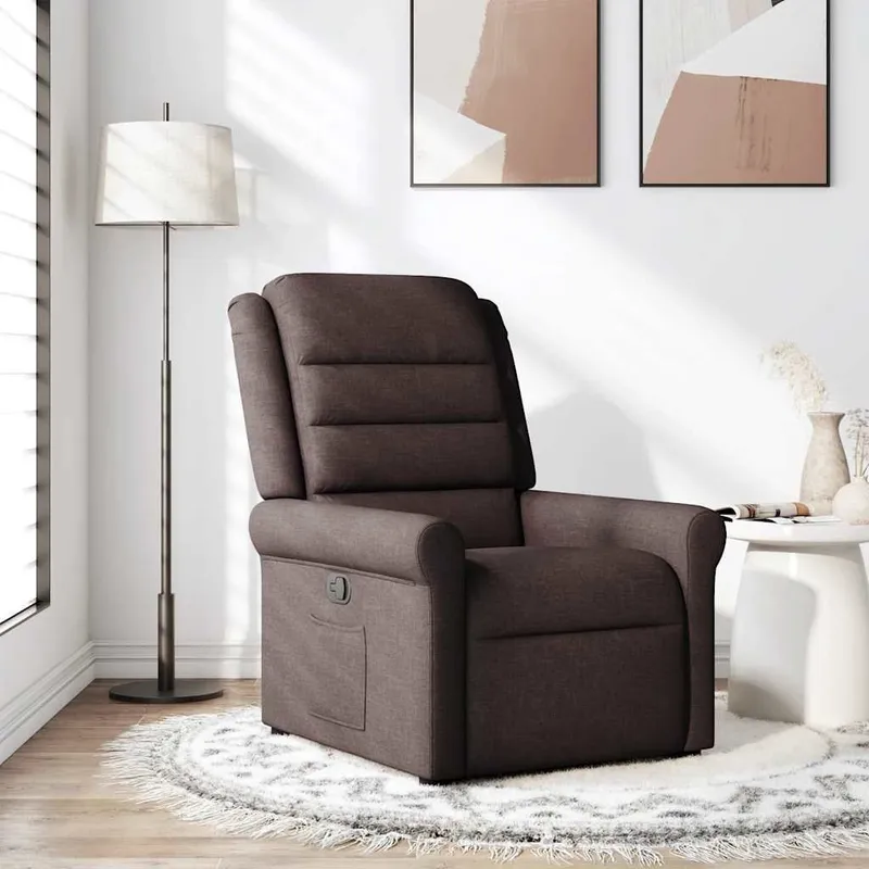 Relaxsessel Dunkelbraun tessuto