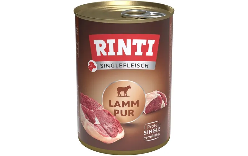 Rinti Nassfutter Singlefleisch Dose Lamm Pur, 400 g