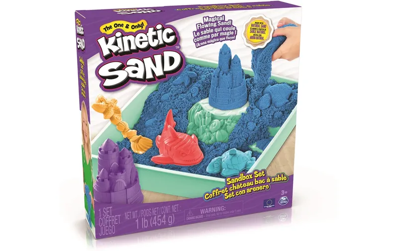 Spinmaster Sand Kinetic Sand Box bleu 454 g