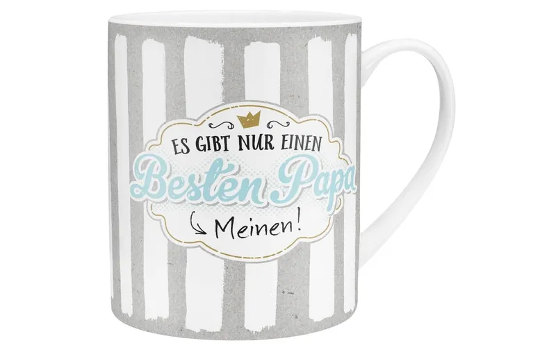Sheepworld Universaltasse Besten Papa 600 ml, 1 pieces, Hellgrau/white