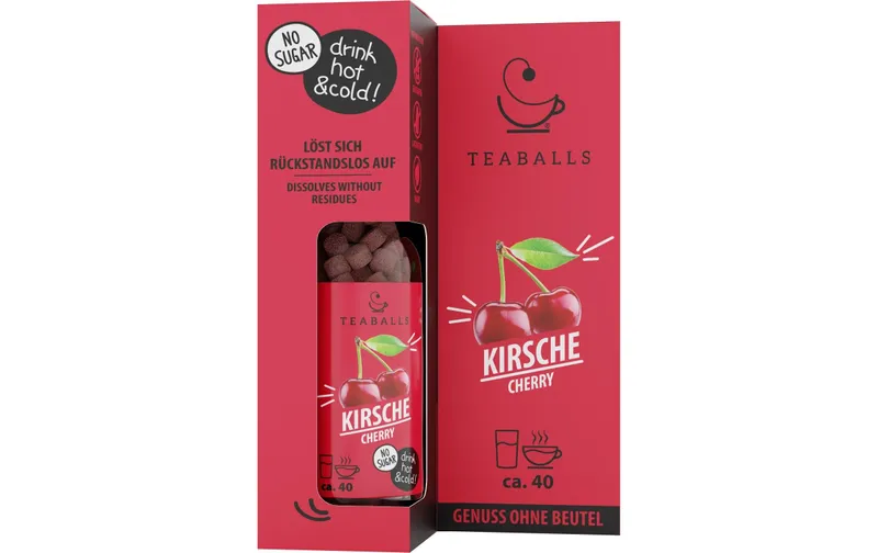 TEABALLS Teaballs Kirsche Black Selection ca. 40 Tassen